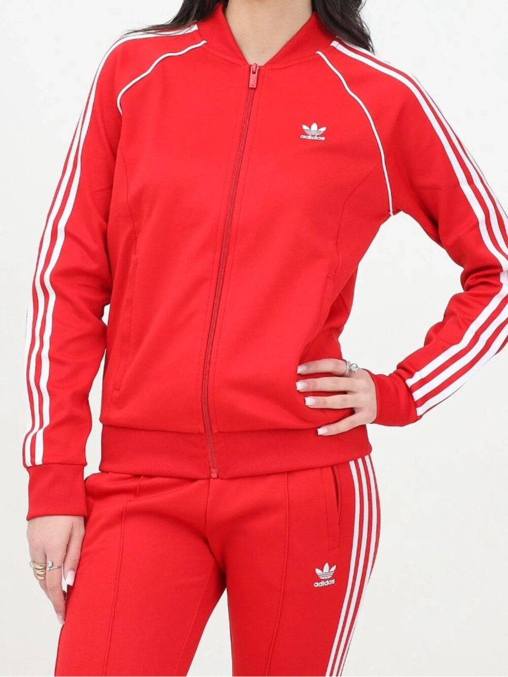 Adidas Originals Womens Better Scarlet Adicolor Classics SST Track Jacket IK4032